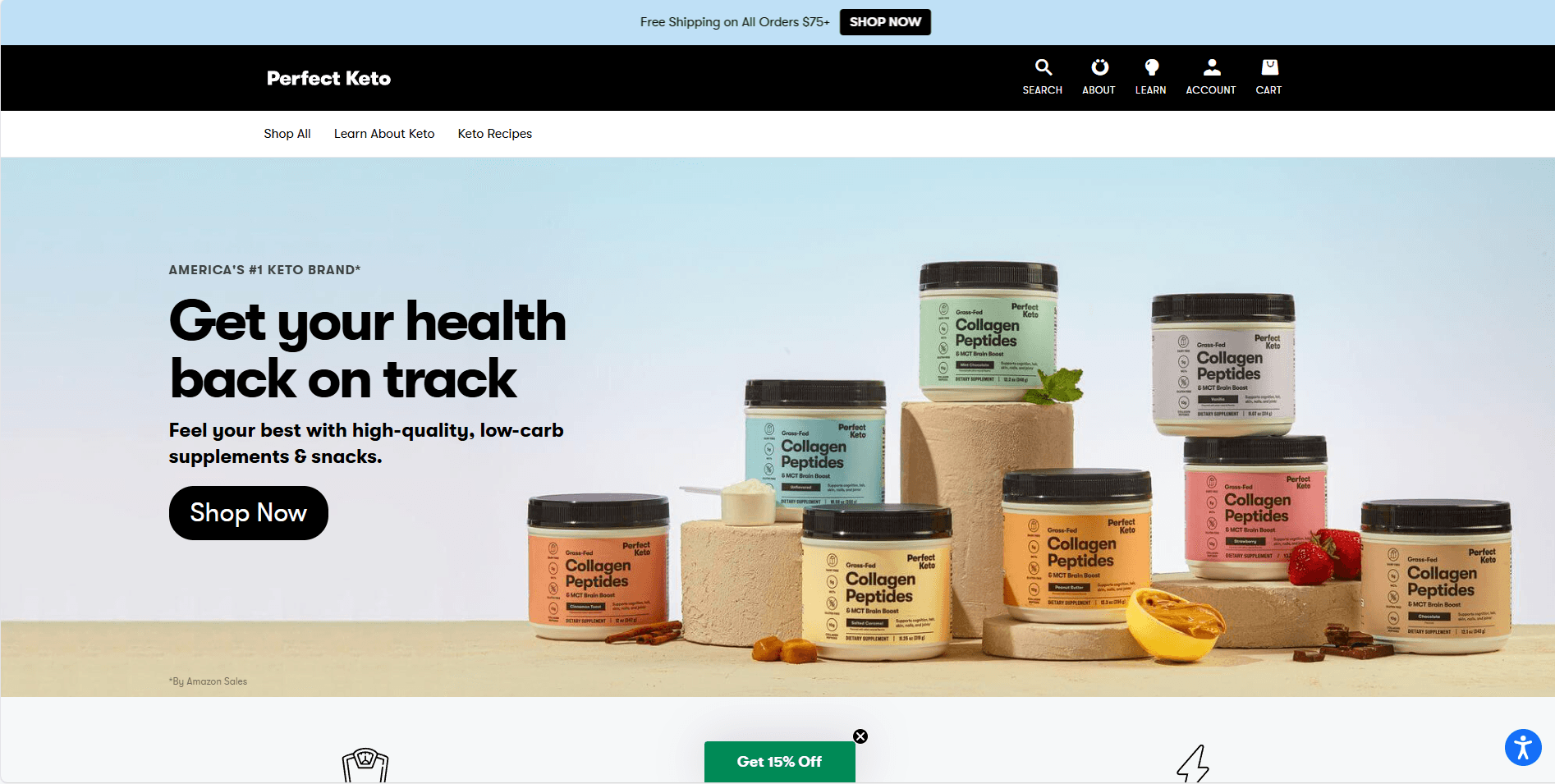 Perfect Keto landing page